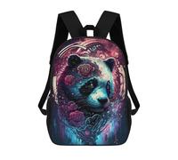 sinyumoney Floral Panda Portrait -1 Sac À Dos Enfant, Sac D'école, Sac À Dos Imprimé 3D Avec Motif De Dessin Animé, Grande Capacité, Pour Garçons Et Filles 17inch