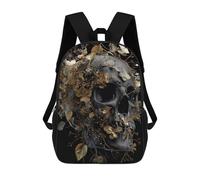 sinyumoney Floral Skull Art Sacs À Dos Pour Enfants, Cartables, Sacs À Dos Scolaires Imprimés En 3D, Sacs À Dos De Voyage Tendance Pour Enfants (primaire, Collège) 17inch