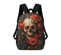 sinyumoney Floral Skull Dead Sac À Dos Scolaire Enfant Tendance Et Décontracté, Sac À Dos Imprimé En 3D Pour Garçon, Grand Sac À Dos 17inch