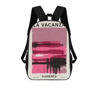 sinyumoney Florence Summer Travel Sacs À Dos Tendance Imprimés En 3D 17inch Sac D'école Décontracté Pour Enfants, Garçons, Élèves Du Primaire Et Du Collège