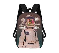 sinyumoney Flower Astronaut in Space Suit Sac À Dos Scolaire Imprimé En 3D, Sac À Dos Décontracté Pour Enfants, Sac D'école Imprimé En 3D Pour Garçons, Primaire Et Collège 17inch