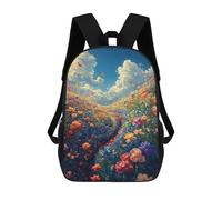 sinyumoney Flower Field with Butterflies Sac À Dos Enfant, Sac À Dos Anime, Grand Sac À Dos Enfant, Sac À Dos Imprimé En 3D Pour Enfants, Cartable, Cartable Pour Garçons Et Filles 17inch