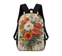 sinyumoney Flowers Vintage Sac À Dos Scolaire Pour Filles Et Garçons, Sac À Dos Avec Poche, Sac À Dos Tendance Pour Enfants 17inch