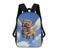 sinyumoney Flying Angel Dog Art Print-1 17inch Sacs À Dos Scolaires Imprimés En 3D - Sacs À Dos Tendance Pour Garçons Du Primaire Et Du Collège