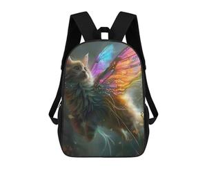 sinyumoney Flying Cat With Wings Sacs À Dos Pour Enfants, Sac D'école Imprimé En 3D, Cartable Pour Enfants, Sac De Voyage, Sac À Dos Garçon Fille, Sac D'école Pour Enfants 17inch