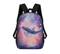 sinyumoney Flying Whale in A Forest Sacs À Dos Scolaires Pour Enfants, Sac D'école Imprimé En 3D Pour Garçons, Élèves Du Primaire Et Du Collège 17inch