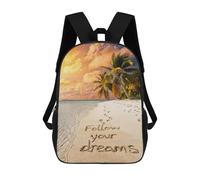 sinyumoney Follow Your Dreams Sac À Dos Imprimé En 3D Pour Enfants, Sac À Dos Scolaire, Sac À Dos De Voyage Pour Enfants, Sac À Livres Grande Capacité, Sac À Dos Pour Enfants 17inch