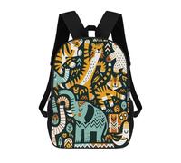 sinyumoney Forest Fiesta Paradise Sac À Dos Scolaire Pour Enfants Imprimé En 3D, Idéal Pour Les Voyages Et Les Livres 17inch