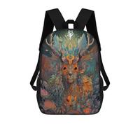 sinyumoney Forest Spirit A Mystical Portrait Sacs À Dos Scolaires Pour Garçons Et Filles, Sacs À Dos Décontractés Pour Le Sport, Sacs À Dos De Grande Capacité Pour L'école Primaire 17inch