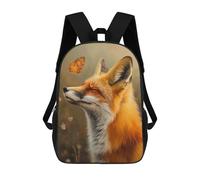sinyumoney Fox And Butterfly Sac À Dos Enfant, Cartable Imprimé En 3D Pour Garçons Et Adolescents 17inch