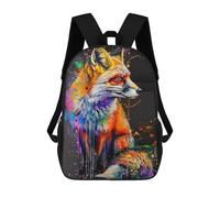 sinyumoney Fox Animal Painting Sacs À Dos Pour Enfants, Cartables Imprimés En 3D, Sacs À Dos Pour Élèves Du Primaire Et Du Collège (garçons Et Filles) 17inch