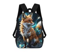 sinyumoney Fox Animal Sacs À Dos Tendance Imprimés En 3D 17inch Sac D'école Décontracté Pour Enfants, Garçons, Élèves Du Primaire Et Du Collège