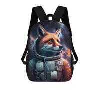 sinyumoney Fox Astronaut in Space Suit 17inch Sacs À Dos Scolaires Imprimés En 3D - Sacs À Dos Tendance Pour Garçons Du Primaire Et Du Collège