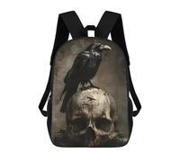 sinyumoney Fox Beer Sac à dos pour enfants Sac d'école amusant pour garçons Sac à dos de voyage Sac d'école Sac à dos pour étudiant Sac de papeterie Sac à dos Sacs à dos Sacs à dos, Corbeau assis sur