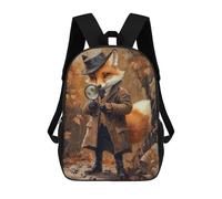 sinyumoney Fox Detective Sac À Dos Scolaire Imprimé En 3D Pour Garçons Et Filles, Sac À Dos Pour Ordinateur Portable Pour Enfants/étudiants/adultes 17inch