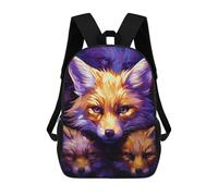 sinyumoney Fox Family Portrait Sac À Dos Scolaire Pour Enfants, Imprimé En 3D, Sac À Dos Tendance Pour Garçons, Élèves Du Primaire Et Du Collège 17inch