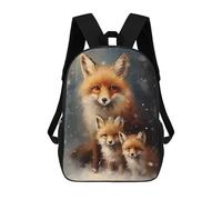 sinyumoney Fox Family Xmas Sac À Dos Scolaire Pour Adolescents, Imprimé En 3D, Ajustable, À Poches Tendance, Pour Enfants, Garçons, Filles, Étudiants Et Adolescents 17inch