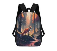 sinyumoney Fox Forest Animal Sac À Dos Enfant, Cartable, Sacs À Dos Scolaires Imprimés En 3D Pour Élèves Du Primaire Et Du Collège, Cadeau D'anniversaire Pour Adolescents 17inch