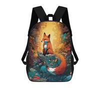 sinyumoney Fox in A Fantasy Forest Sac À Dos Imprimé 3D Pour Enfants, Sac À Dos Léger Pour Écoliers Et Écoliers, Sac À Goûter Pour La Crèche 17inch