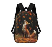 sinyumoney Fox in Autumn Forest Sacs À Dos Pour Enfants, Sac À Dos Scolaire, Sac À Dos Imprimé En 3D Pour Enfants, Sac À Dos De Voyage, Sac À Livres, Sac D'école Pour Enfants 17inch