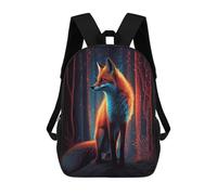 sinyumoney Fox in Enchanted Forest Sacs À Dos Pour Enfants, Sac À Dos Scolaire, Sac À Dos Imprimé En 3D Pour Enfants, Sac À Dos De Voyage, Sac À Livres, Sac D'école Pour Enfants 17inch