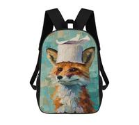 sinyumoney Fox in Sailor Hat Art Print Sacs À Dos 17 Pouces Pour Enfants, Sacs D'école Imprimés En 3D Pour Élèves Du Primaire Et Du Collège, Garçons Et Filles