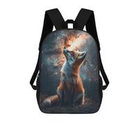 sinyumoney Fox in Space Sac À Dos Imprimé Pour Enfants, Sac D'école, Sac De Voyage Pour Adultes Et Enfants 17inch