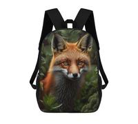 sinyumoney Fox in The Forest Sac À Dos Scolaire Pour Filles Et Garçons, Grande Capacité, Léger, Pour Enfants Et Étudiants 17inch