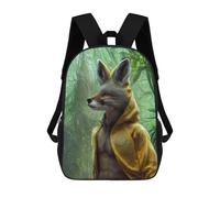 sinyumoney Fox in The Jungle Sac À Dos Imprimé En 3D, Sac D'école Décontracté Et Tendance Pour Enfants, Sac D'école Pour Garçons, Collégiens 17inch