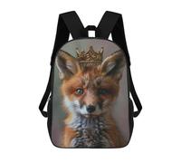 sinyumoney Fox King Sacs À Dos Scolaires Pour Enfants, Sac D'école Imprimé En 3D Pour Garçons, Élèves Du Primaire Et Du Collège 17inch