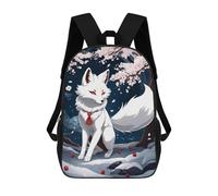 sinyumoney Fox Kitsune Sacs À Dos Pour Enfants, Cartables, Sacs À Dos Scolaires Imprimés En 3D, Sacs À Dos De Voyage Tendance Pour Enfants (primaire, Collège) 17inch