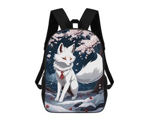 sinyumoney Fox Kitsune Sacs À Dos Pour Enfants, Cartables, Sacs À Dos Scolaires Imprimés En 3D, Sacs À Dos De Voyage Tendance Pour Enfants (primaire, Collège) 17inch