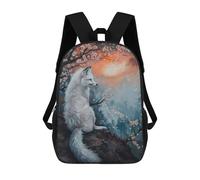 sinyumoney Fox Magical Fairy Tale Sun Sacs À Dos Pour Enfants 17inch Sac À Dos Scolaire, Sac D'école Imprimé En 3D Pour Garçons, Élèves Du Primaire Et Du Collège