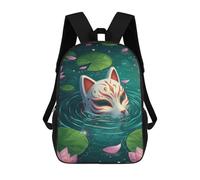 sinyumoney Fox Mask in Lily Pond Sacs À Dos Imprimés En 3D Pour Enfants, Sacs D'école Tendance Pour Garçons, Sacs De Voyage, Sacs Scolaires Pour Élèves Du Primaire 17inch