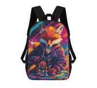 sinyumoney Fox Mastering Chess Strategy Meets Style 17inch Sacs À Dos Scolaires Imprimés En 3D - Sacs À Dos Tendance Pour Garçons Du Primaire Et Du Collège