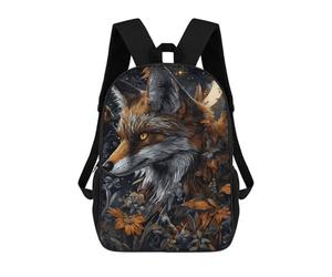 sinyumoney Fox Moonlit Night Wildlife Art Print Sac À Dos Pour Garçons Et Adolescents, Sacs À Dos Pour Filles, Sacs À Dos Pour Tout-petits, Sacs À Livres Pour L'école Primaire Et Le Collège 17inch