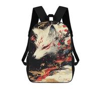 sinyumoney Fox Spirit with Cherry Blossoms -1 Sac À Dos Enfant, Sac D'école, Sac À Dos Imprimé 3D Avec Motif De Dessin Animé, Grande Capacité, Pour Garçons Et Filles 17inch