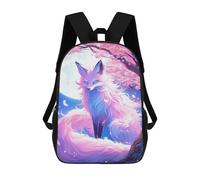 sinyumoney Fox Under Cherry Blossom Tree Sacs À Dos Pour Enfants, Sac À Dos Scolaire Imprimé En 3D Pour Enfants, Sac À Dos De Voyage, Sac À Livres Pour Enfants 17inch Sac D'école