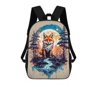 sinyumoney Fox Vintage Sacs À Dos Pour Enfants, Sac D'école Imprimé En 3D, Cartable Pour Enfants, Sac De Voyage, Sac À Dos Garçon Fille, Sac D'école Pour Enfants 17inch