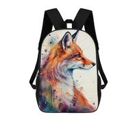 sinyumoney Fox Watercolor Animal Sac À Dos Enfant, Cartable Pour Garçons Et Adolescents, Sac À Dos De Voyage, Sac À Dos Scolaire, Sac À Livres 17inch
