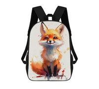 sinyumoney Fox Watercolor Sac À Dos Enfant Imprimé En 3D, Sac D'école Pour Garçons, Sac À Dos Cool Et Décontracté, Sac À Dos Amusant Pour Enfants Et Adolescents 17inch