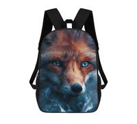 sinyumoney Fox with Blue Eyes Sac À Dos Scolaire Imprimé En 3D, Sac À Dos Tendance Pour Enfants, Sac À Dos Pour Garçons, Élèves Du Collège 17inch