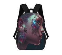 sinyumoney Fractured Elegance Digital Art Sac À Dos Scolaire Pour Enfants Imprimé En 3D, Idéal Pour Les Voyages Et Les Lectures, Pour Les Garçons Et Les Élèves Du Primaire 17inch