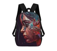 sinyumoney Fragmented Beauty Digital Art Sacs À Dos Pour Enfants, Sac D'école Imprimé En 3D, Cartable Pour Enfants, Sac De Voyage, Sac À Dos Garçon Fille, Sac D'école Pour Enfants 17inch