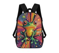 sinyumoney Frog Art Neon Tree Frog Wall Print Sacs À Dos Pour Enfants, Sac D'école Imprimé En 3D, Cartable Pour Enfants, Sac De Voyage, Sac À Dos Garçon Fille, Sac D'école Pour Enfants 17inch