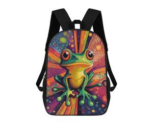 sinyumoney Frog Art Neon Tree Frog Wall Print Sacs À Dos Pour Enfants, Sac D'école Imprimé En 3D, Cartable Pour Enfants, Sac De Voyage, Sac À Dos Garçon Fille, Sac D'école Pour Enfants 17inch