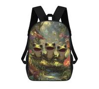sinyumoney Frogs in Flower Garden Sac À Dos Scolaire Imprimé En 3D Pour Enfants, Sac À Dos De Voyage, Sac Tendance Et Décontracté Pour Écoliers 17inch