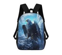 sinyumoney Frozen Eagle in Ice World Sac À Dos Scolaire Imprimé En 3D, Sac À Dos Décontracté Pour Enfants, Sac D'école Imprimé En 3D Pour Garçons, Primaire Et Collège 17inch