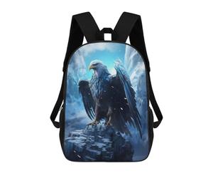 sinyumoney Frozen Eagle in Ice World Sac À Dos Scolaire Imprimé En 3D, Sac À Dos Décontracté Pour Enfants, Sac D'école Imprimé En 3D Pour Garçons, Primaire Et Collège 17inch