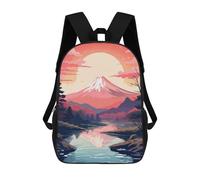 sinyumoney Fuji Mount Japan Sac À Dos Imprimé En 3D Pour Enfants, Sac D'école Grande Capacité, Sac De Voyage, Sac À Livres, Sac À Dos Scolaire Pour Enfants 17inch
